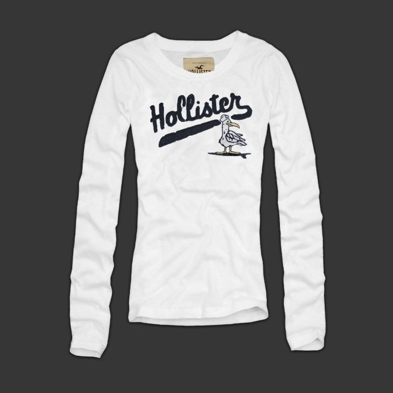 Hollister Mujeres De Cuello Redondo Largo Remera HCO4778